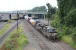 NS 7549 leads train 15T out of Enola yard